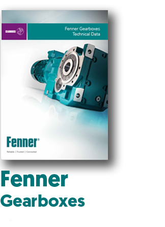Fenner Gearboxes Brochure with an image of a Gearbox on the front cover